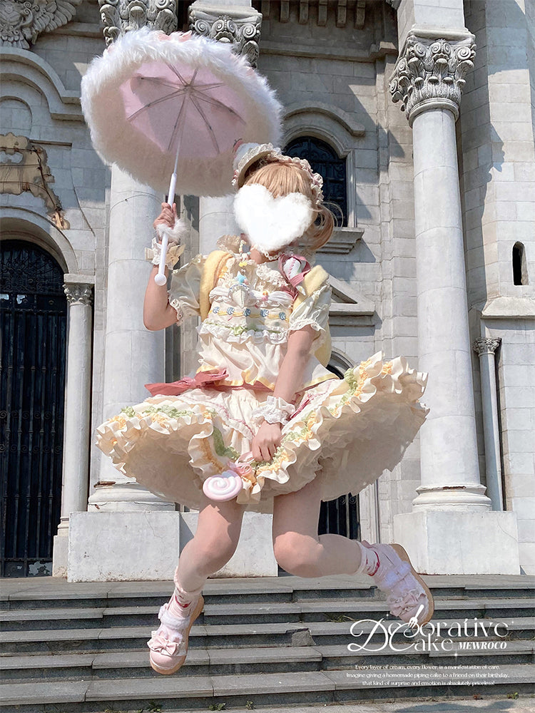 Mewroco - Decorative Cake - Sweet Lolita JSK Camisole Jumper Dress