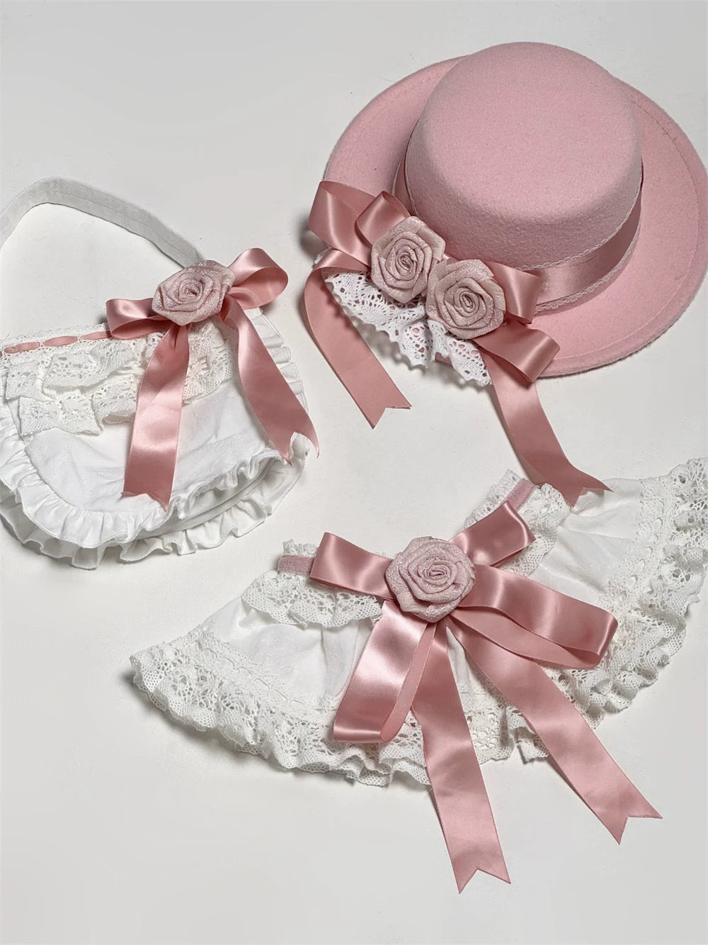 LeMiroir - Winter Solstice - Elegant Lolita Hat, Detachable Collar, Handbag