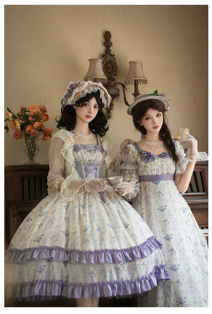 With PUJI - Iris Secret - Twins Lolita Summer Dress, Empire OP, Bodice JSK