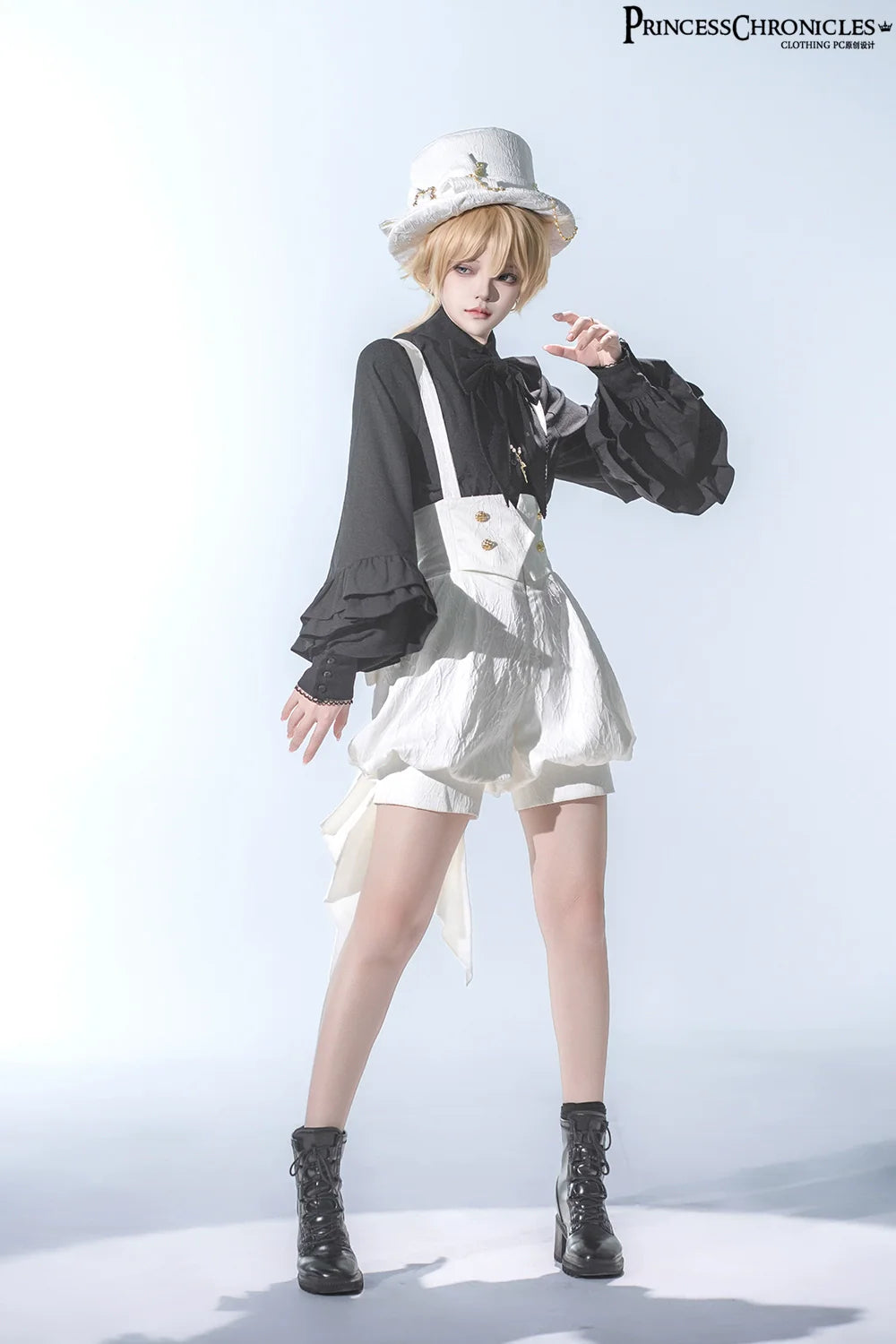 Princess Chronicles - Doll - Ouji Lolita Pink Blouse & White Shorts