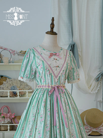 Miss Point - Happy Summer Elegant Lolita Floral OP Dress
