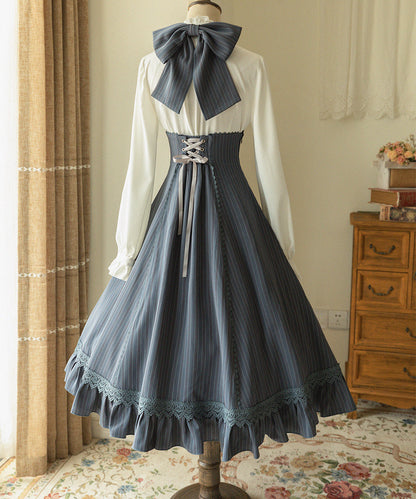 Forest Wardrobe - South of the Forest - Vintage Lolita Halter JSK Dress, French Style Blouse