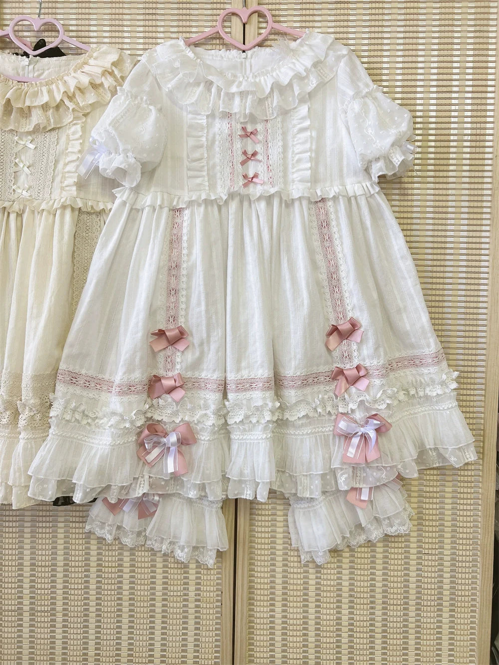 Ilovexiaolu - Meow Lullaby - Cotton Kawaii Lolita OP Dress with Removable Kitty Apron