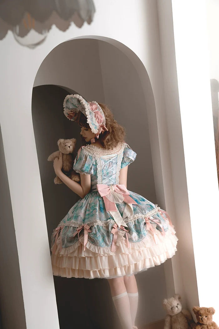 Alice Girl - Angel Heart - Sweet Lolita OP Dress, Tiered Ruffles
