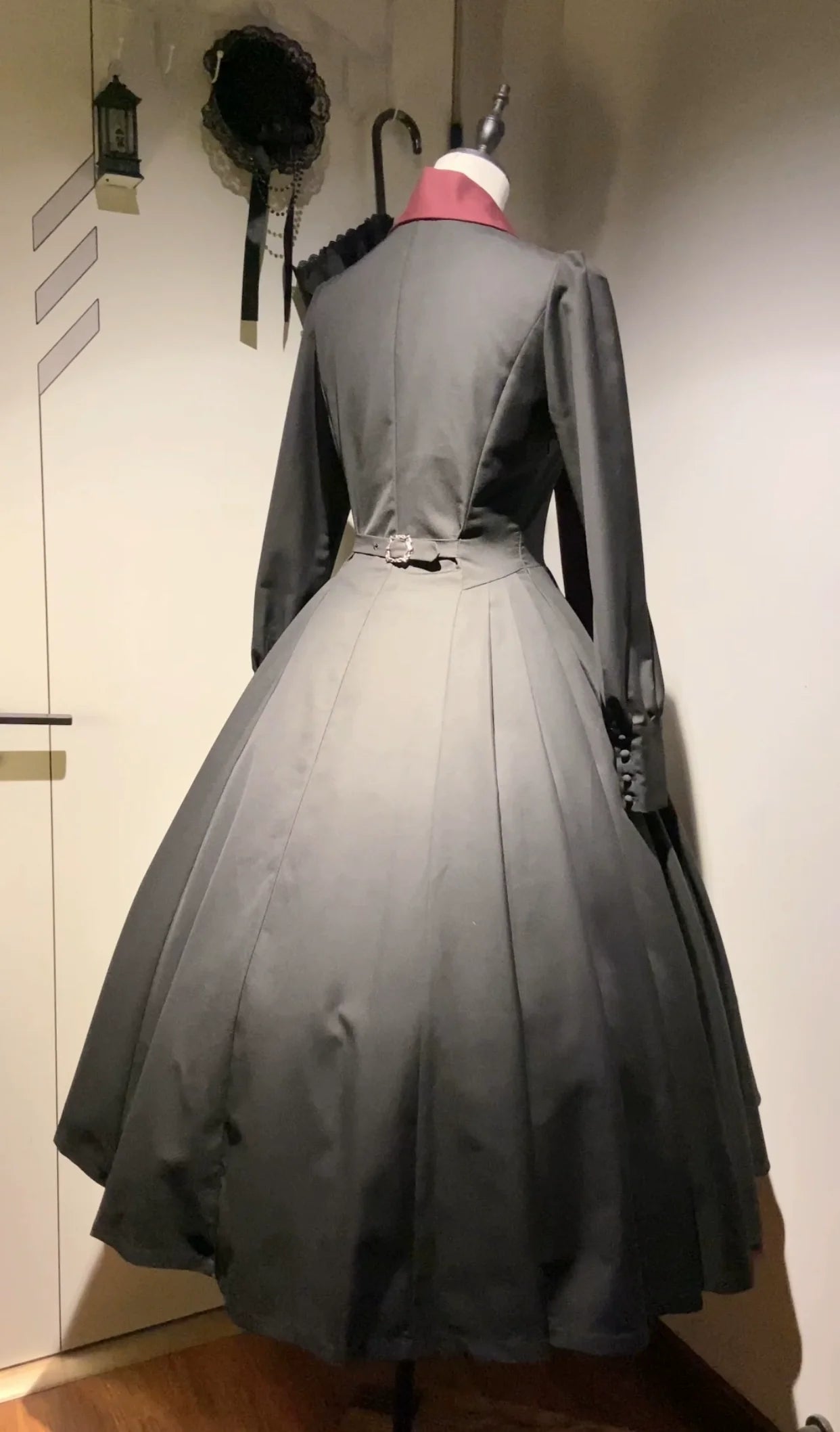 LetterfromGod - Night Watchman - Gothic Lolita OP Dress, Open-Front Hem