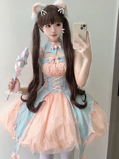 Lemon Honey - Halloween Gothic Lolita Jumper Dress, Pumpkin-inspired Dress