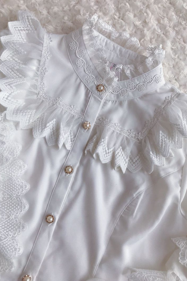 Yilia - Retro Lolita Princess Sleeve Blouse