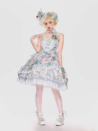 Youpairui - Sylph - Classic Lolita Tea Party Green Jumper Dress