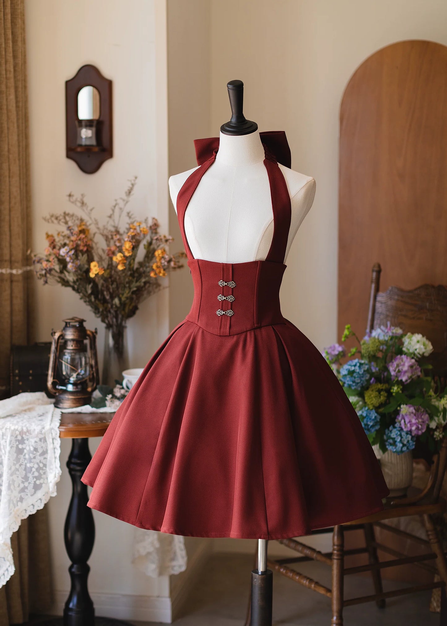 Forest Wardrobe - Vintage Lolita Fishbone Halter SK, Autumn Jacket