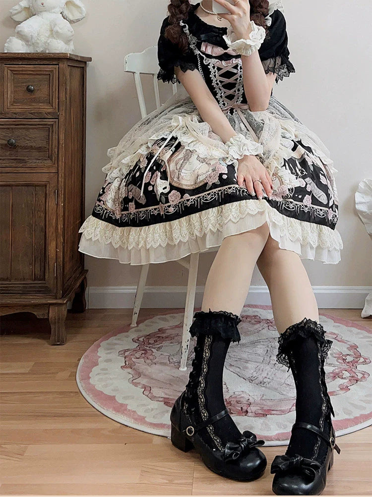 Sweet Date - Wedding Lolita Dress Bridal Elegant Retro JSK Daily Lolita Shirt