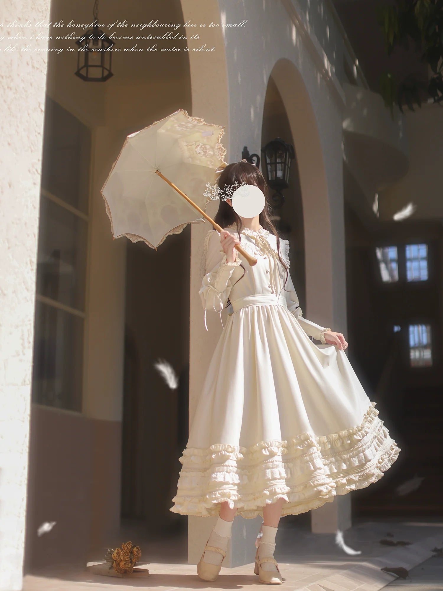 HuTaoMuJK - Wind Kiss Tulip - Classic Lolita OP Elegant Lolita Cardigan