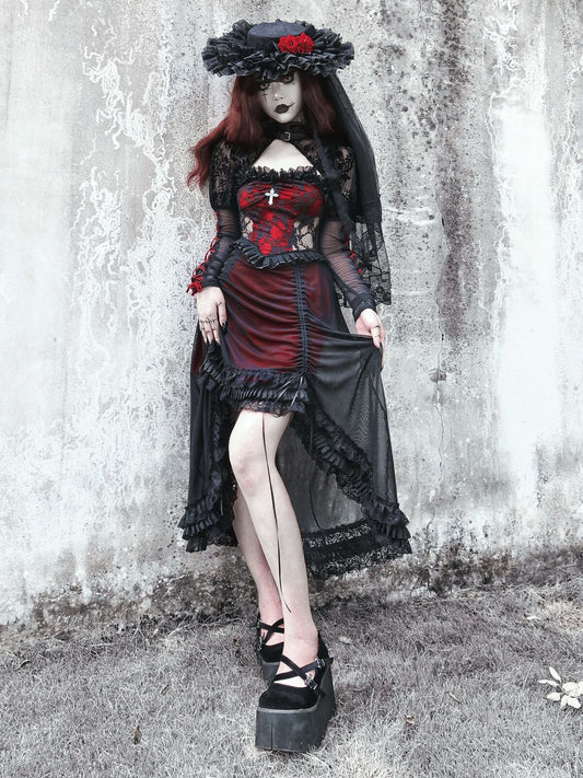 Blood Supply - Drawstring Christmas Gothic Lolita Long Dress