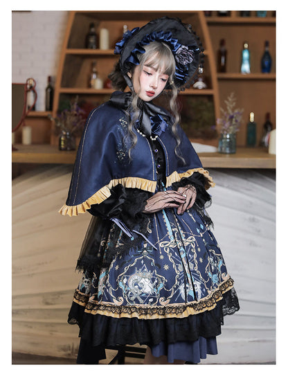 YingLuoFu - God Redemption - Retro Gothic OP, Printed Dress