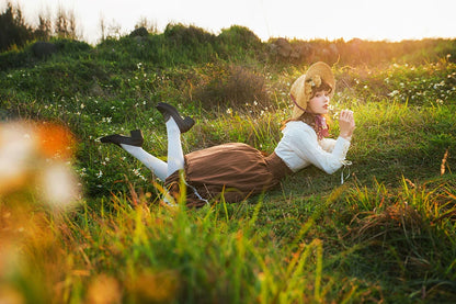 Miss Point - Rose Doll - Elegant Lolita Striped Fishbone Skirt