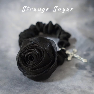 Strange Sugar - Gothic Lolita Black Hardware Skull Spider Hairband