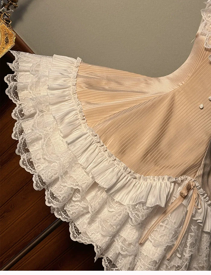 Alice Girl - Arrogant Miss - Sweet Lolita Jumper Dress with Tiered Lace Dress