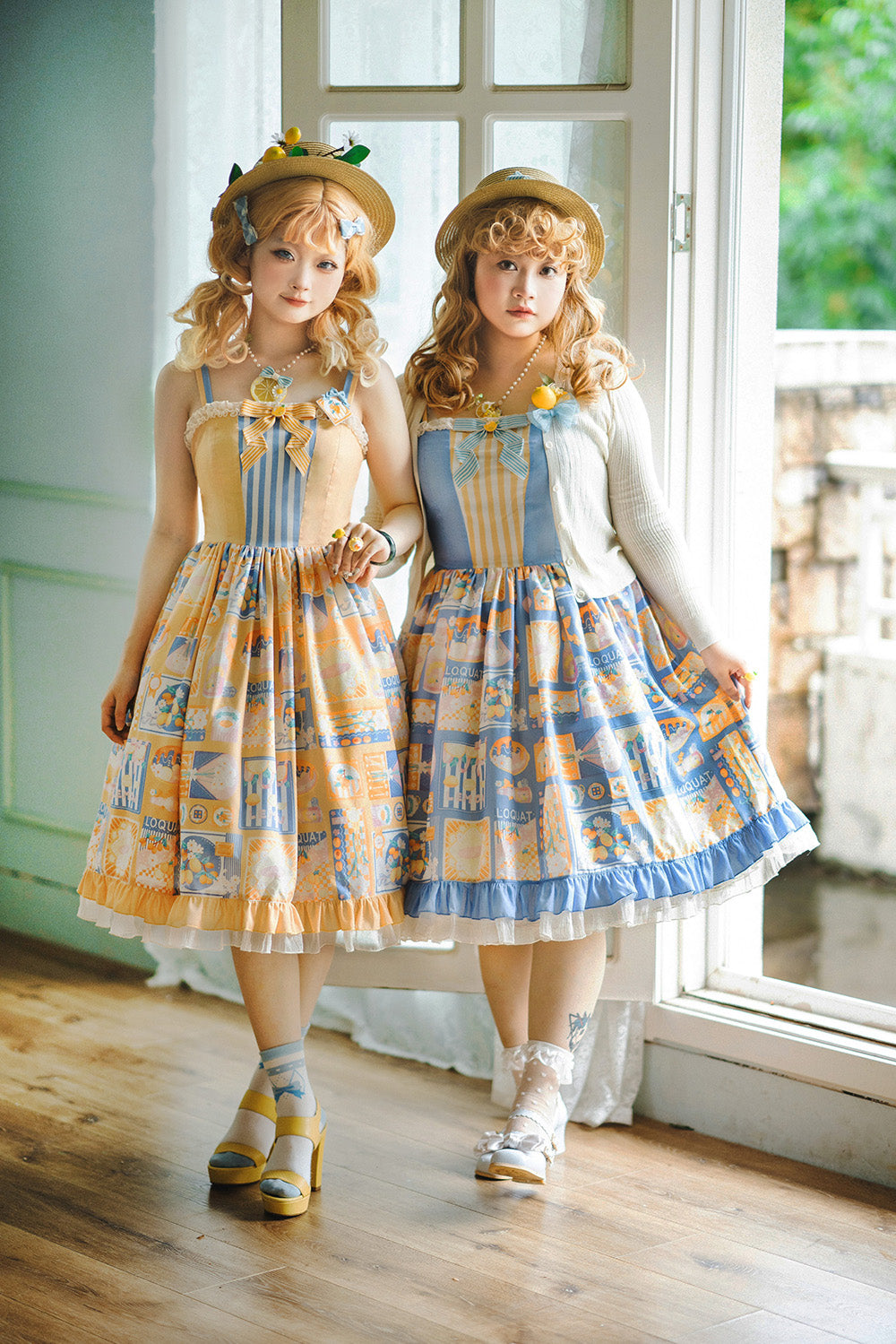 Miss Point - Daisy Lemon - Daily Lolita Lemon Print JSK Customized