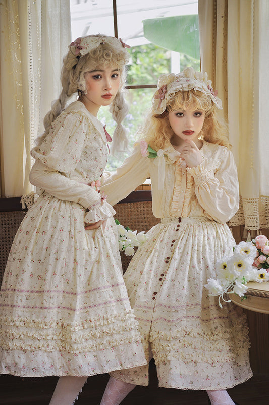 Miss Point - Flower and Alice - Idyllic Retro Floral Country Lolita SK