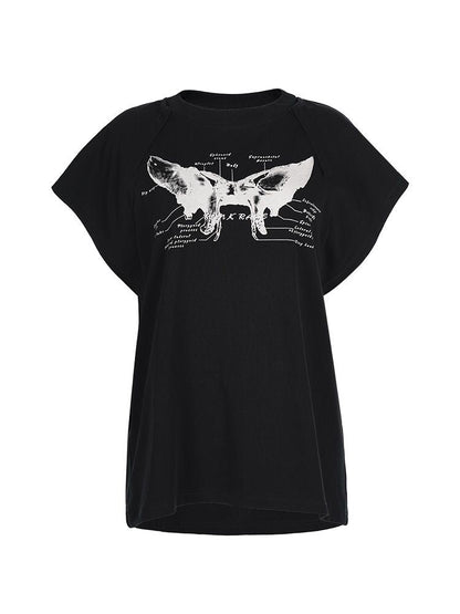 Two-wear design loose t-shirt 【s0000002236】