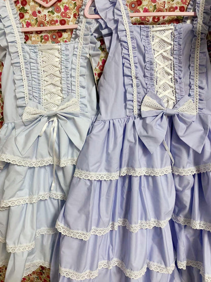 Ilovexiaolu - Princess Tata Kawaii Solid Color Lolita JSK