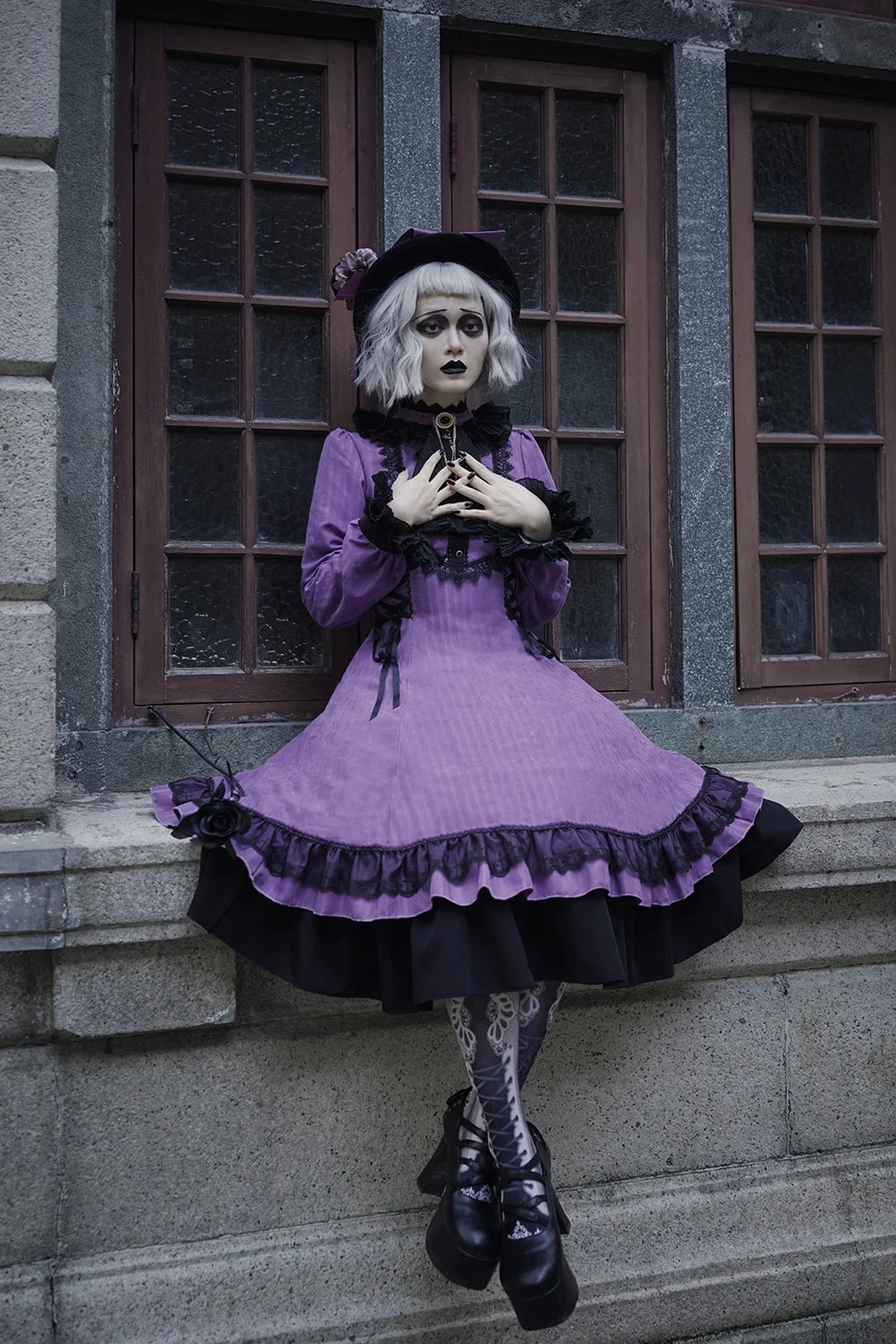 Miss Point - Perintz Manor - Gothic Lolita OP Long Sleeve Retro Lolita Dress