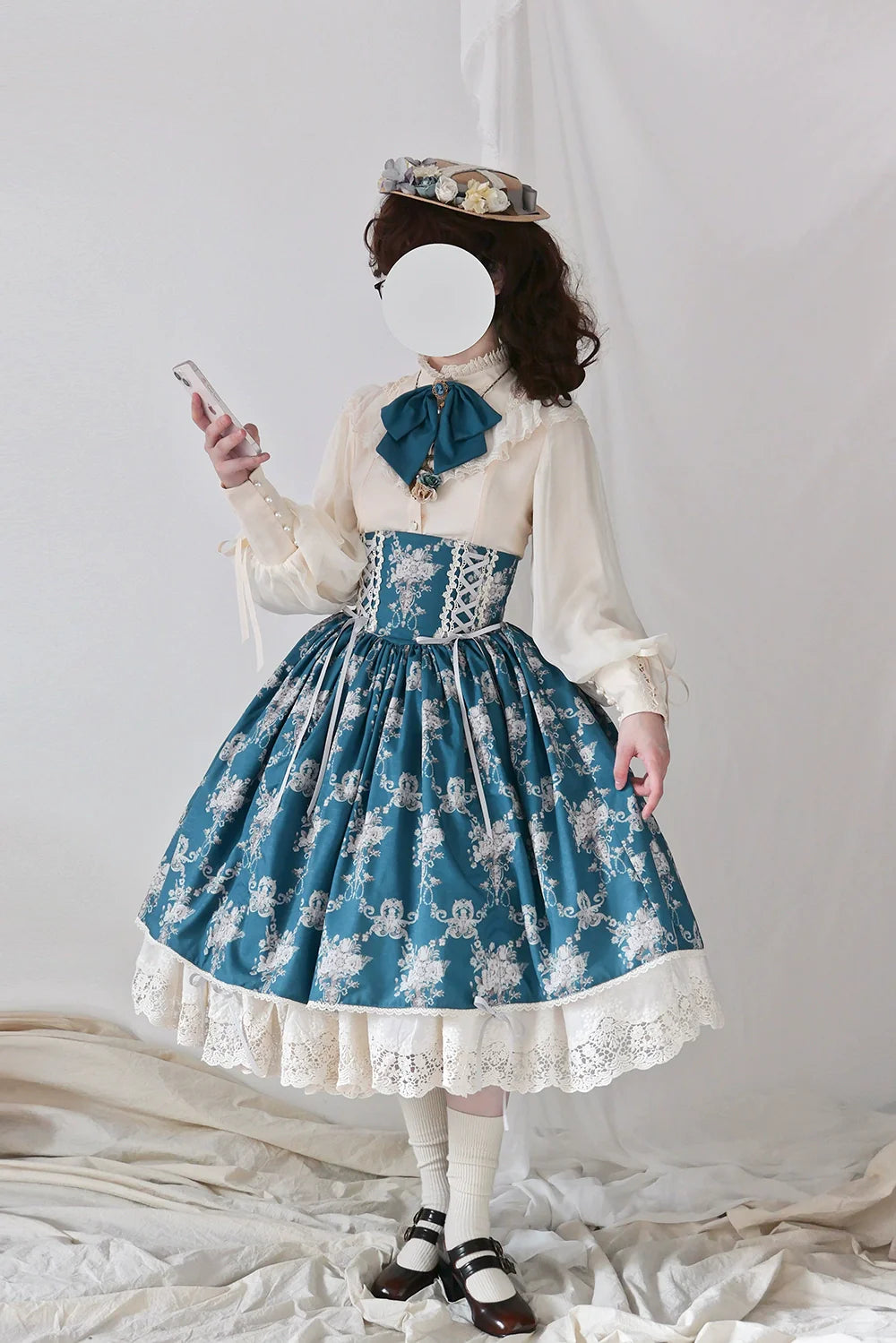 Miss Point - Customized Vintage Lolita Skirt Elegant Pullover Fishbone SK