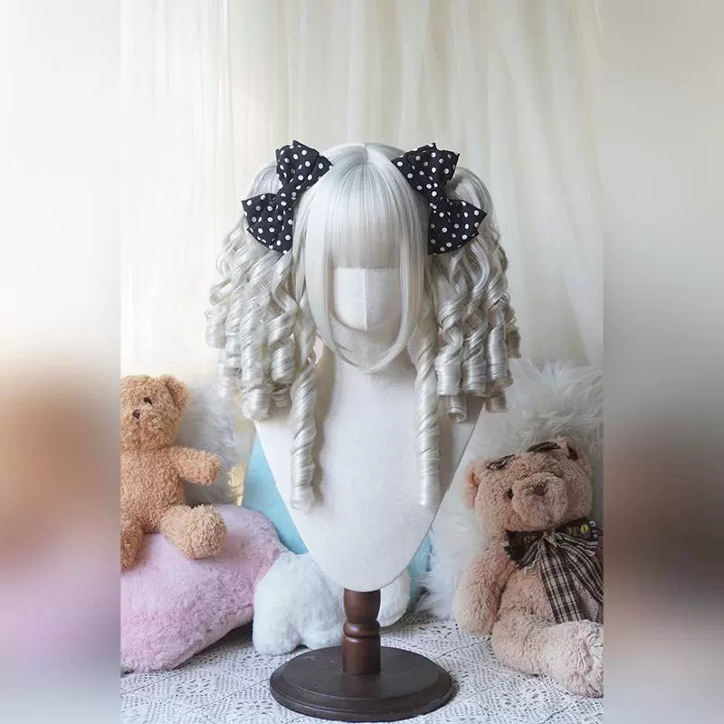 Imperial Tea - Solid Lolita Bob Wig With Detachable Curl Ponytail