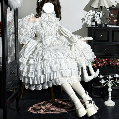 Hanguliang - Love Feathered Bond - Wedding Sweet Lolita JSK Gorgeous Bridal Blouse