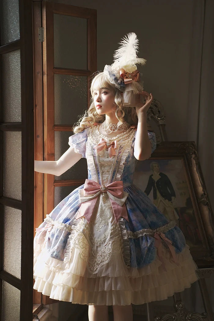 Alice Girl - Angel Heart - Sweet Lolita OP Dress, Tiered Ruffles