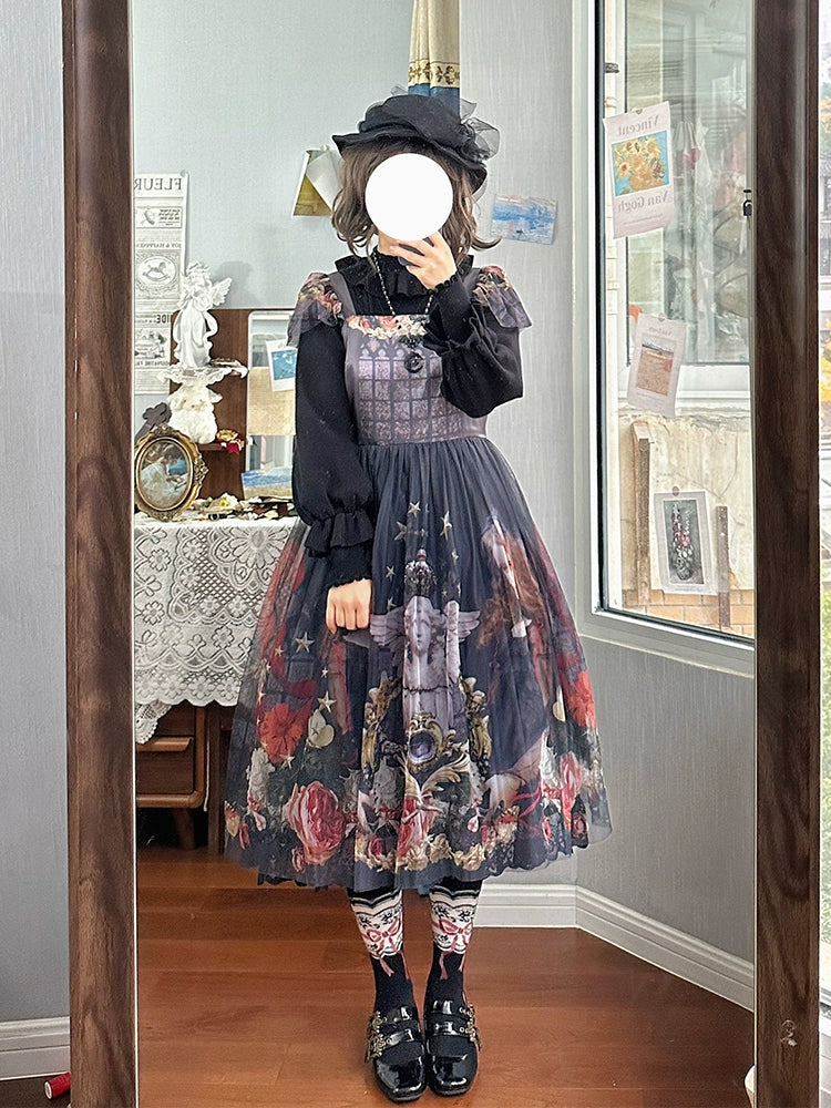 Forest Fluorescent Carps - Sweet Lolita Sweater Autumn and Winter Lolita Inner Wear