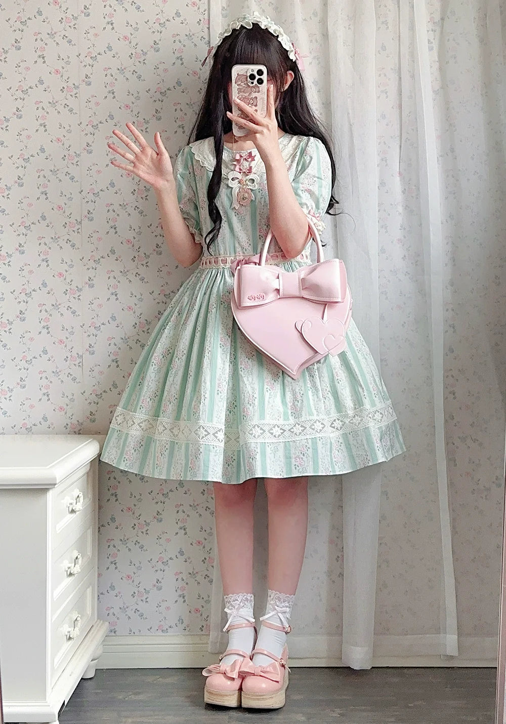 Miss Point - Customized Elegant Lolita OP Dress Cute Daily Girl Short Lolita Dress