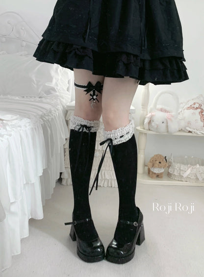 Roji Roji - Gentle Town - Sweet Lolita Cotton Calf Socks, Ankle Socks