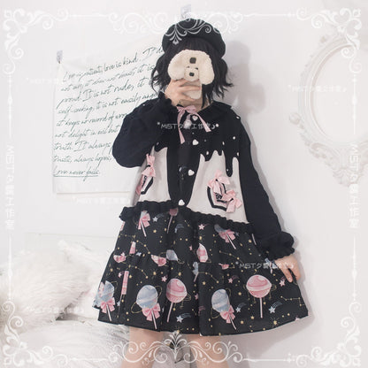 MIST - Beating Heart - Sweet Lolita Thick Sweater Coat Puff Sleeve
