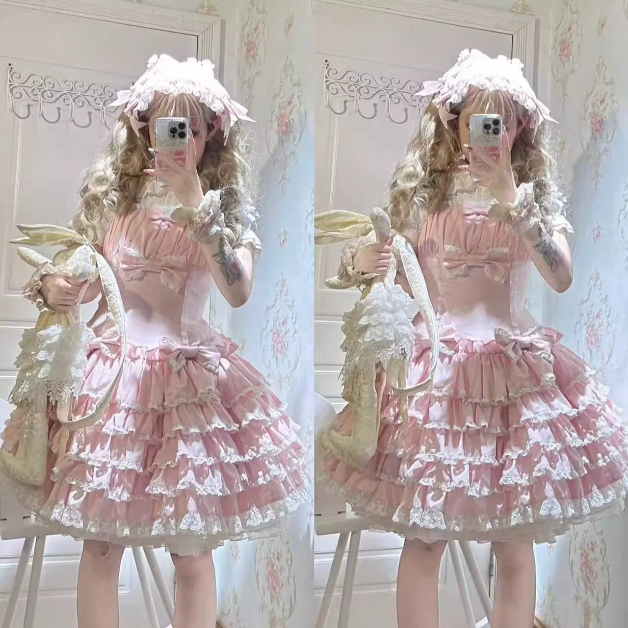 Nn Star - Half Sugar Ism - Sweet Lolita JSK Low Waist Dress With Tiered Hem