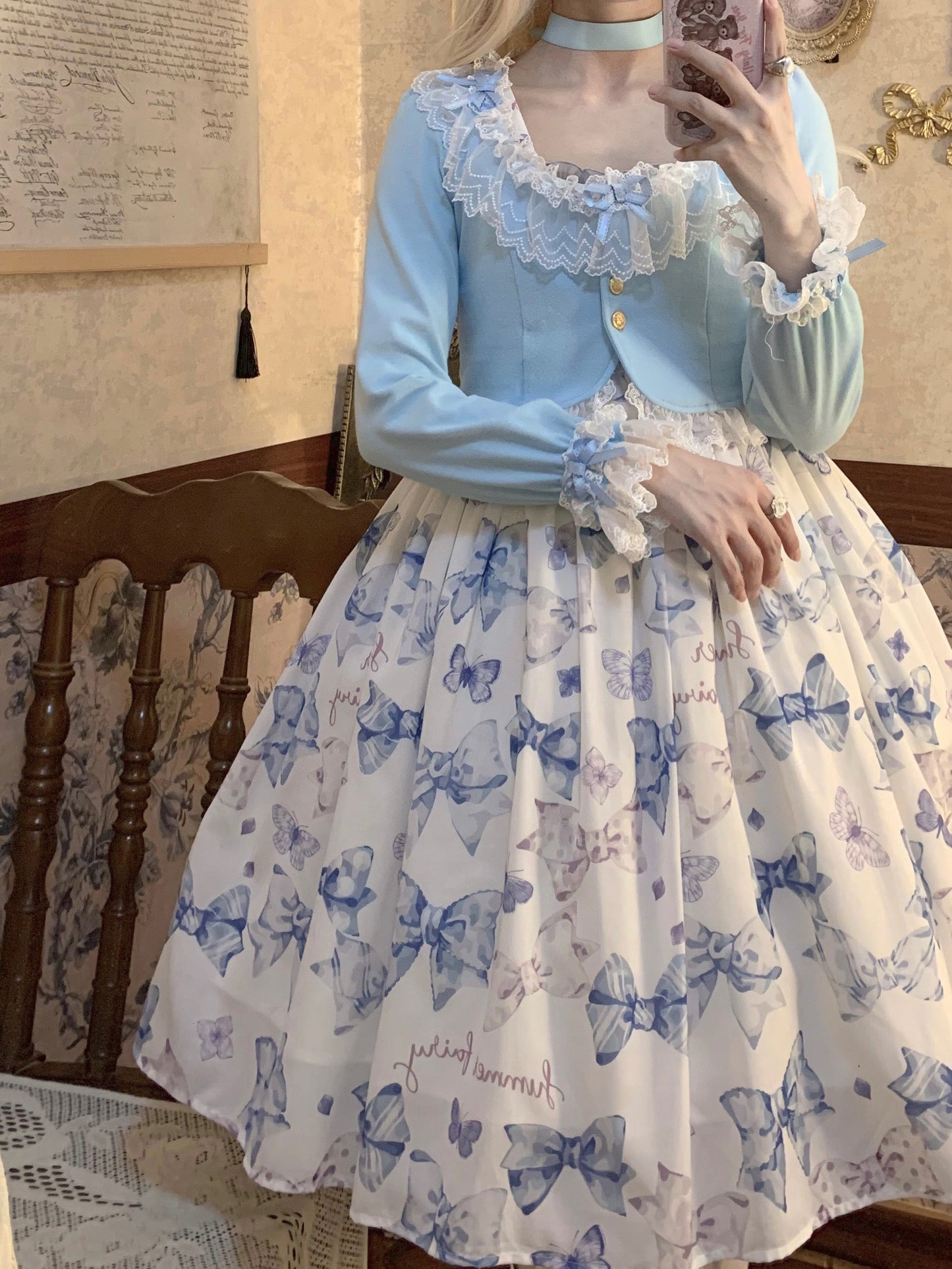 Unideer - Prelude - Elegant Lolita Bolero Jacket with Lace Ruffle Frill