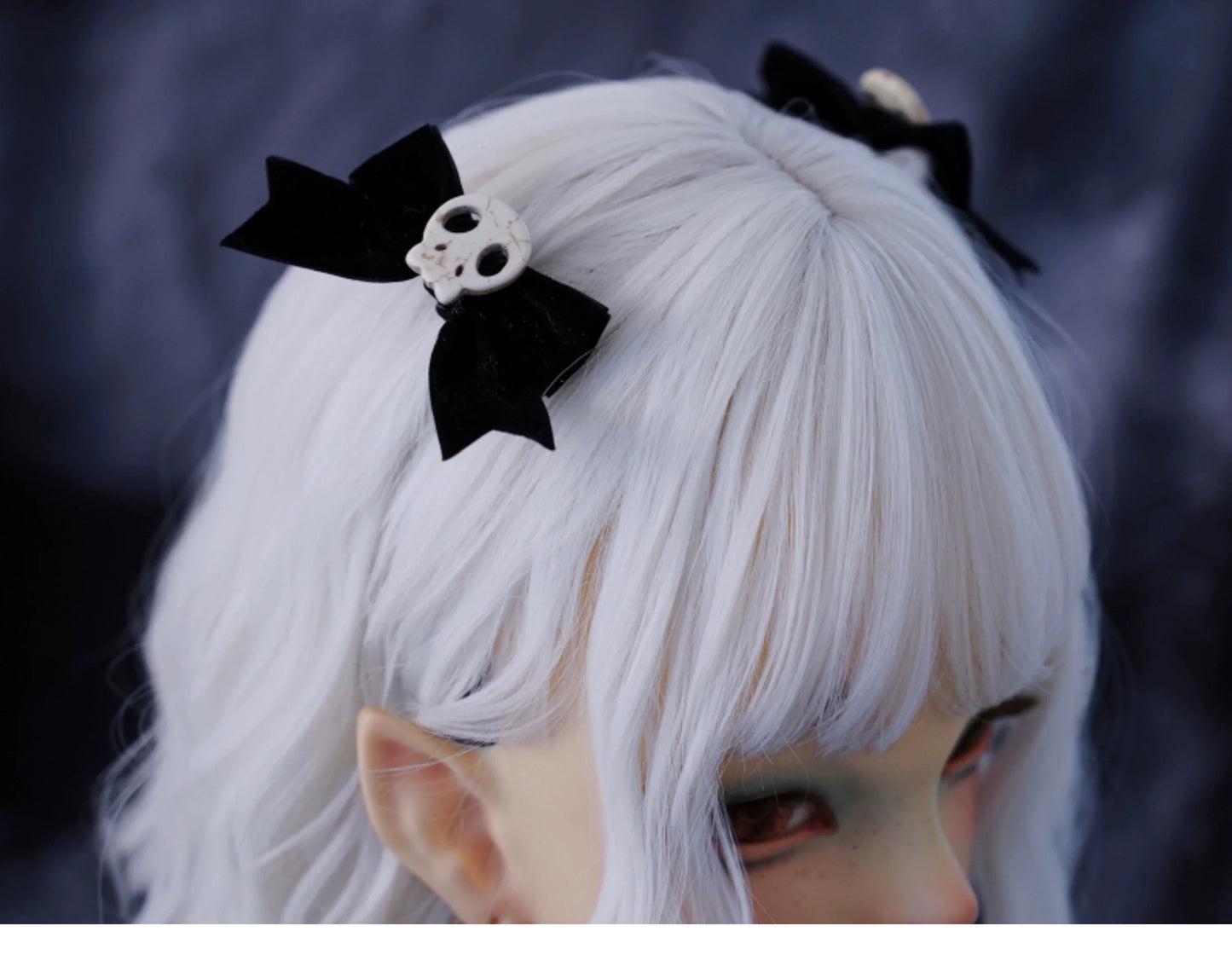 Strange Sugar - Gothic Hair Accessories Set Skulls Sharks Lolita Clips Headbands