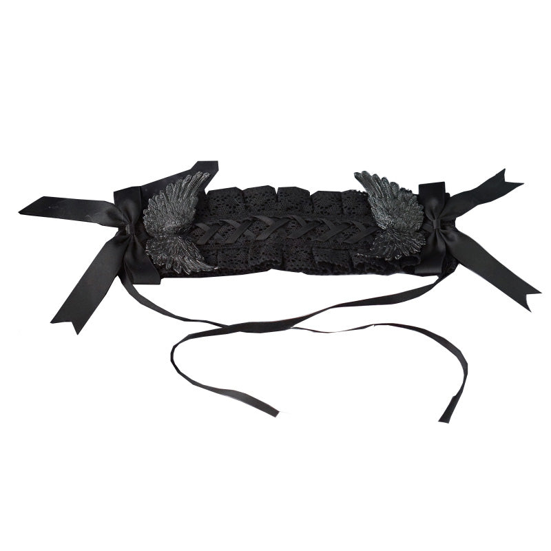 Strange Sugar - Black Wings Halloween Goth Lolita Hairband