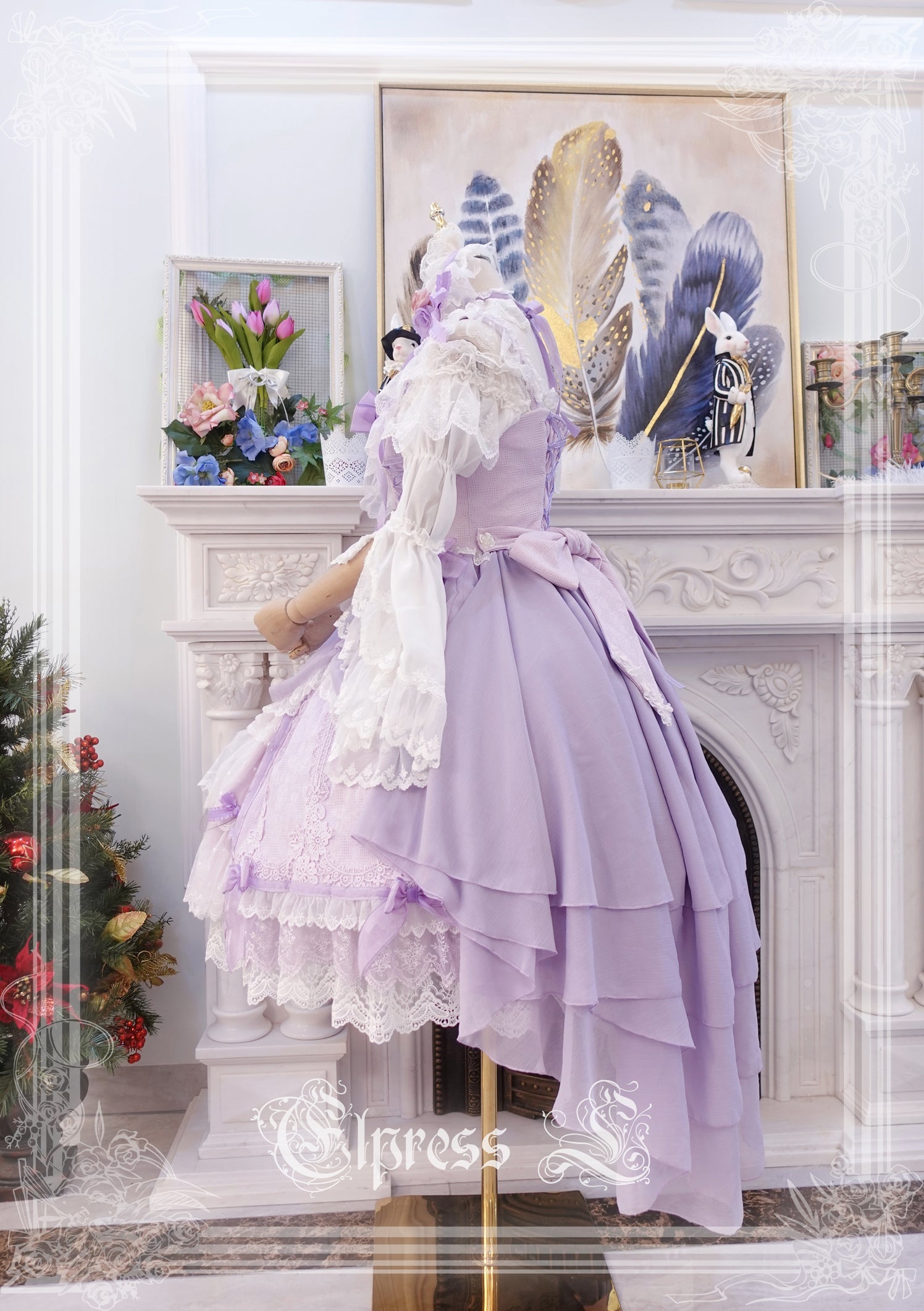 Elpress L - 3D Flower Lolita Hairband Cuff Brooch Multicolors