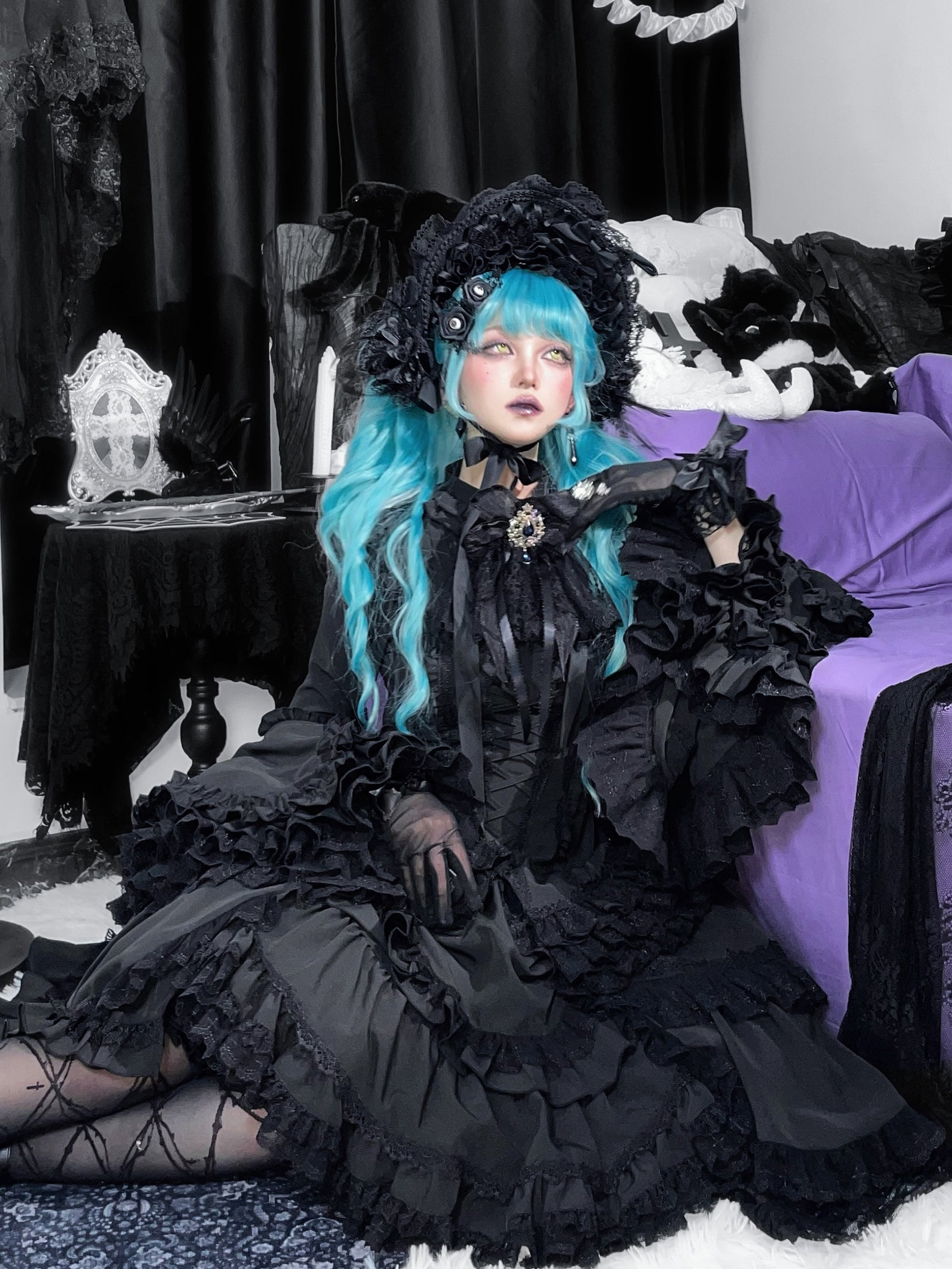 The Original Witch - Phoenix - Gothic Lolita Skirt & Shirt & Jabot For Halloween Festival