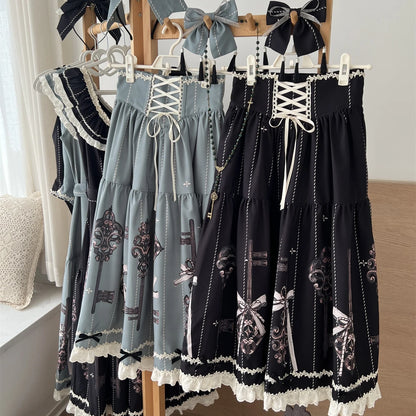 Uncle's Workshop - Secret Key - Classic Lolita Dress Suit, Key Print