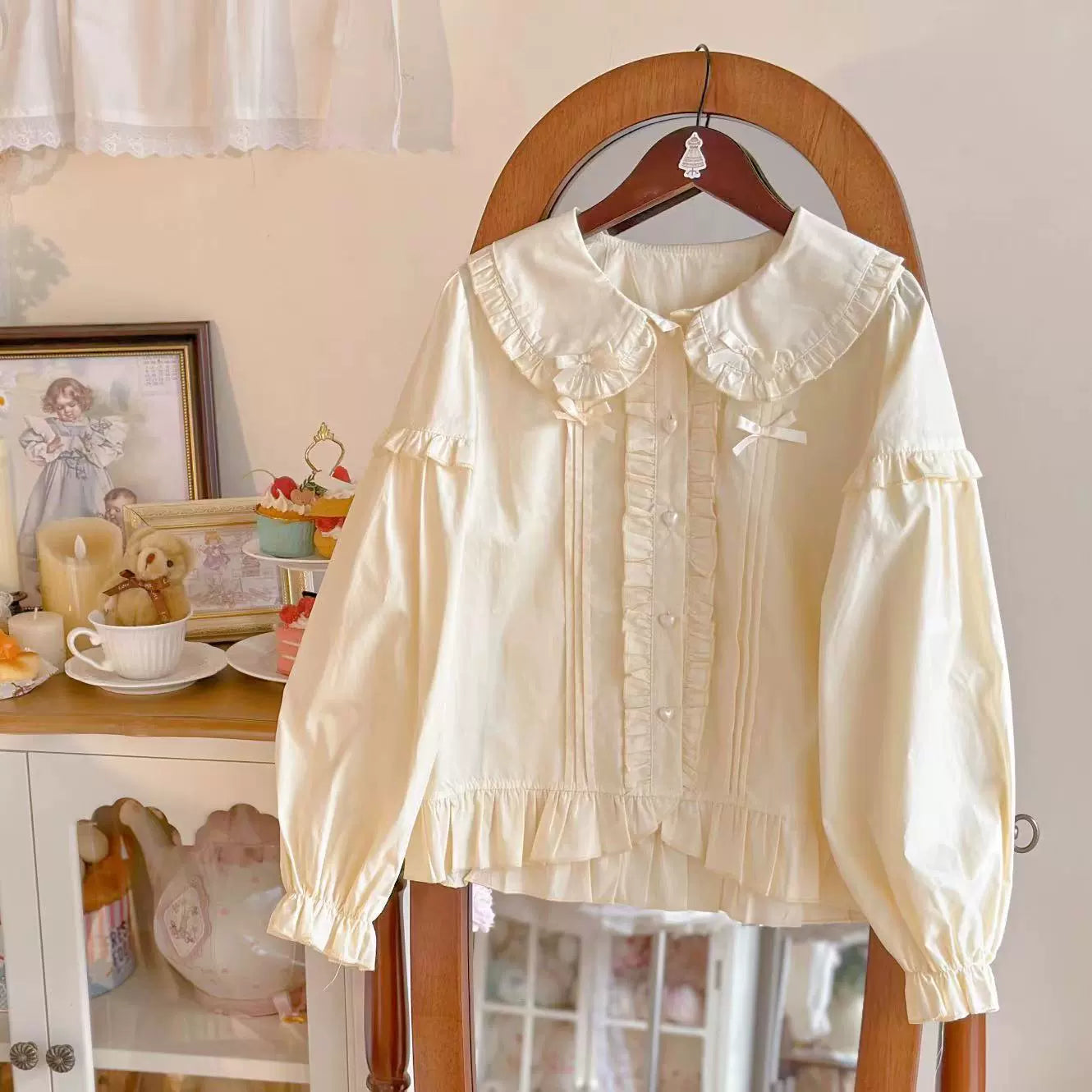 Sugar Girl - Sweet Lolita Blouse Bubble Sleeve Shirt