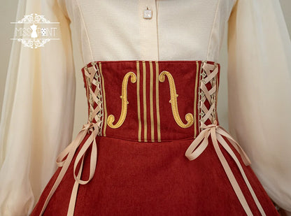 Miss Point - Golden Movement - Elegant Lolita Fishbone Skirt Customized