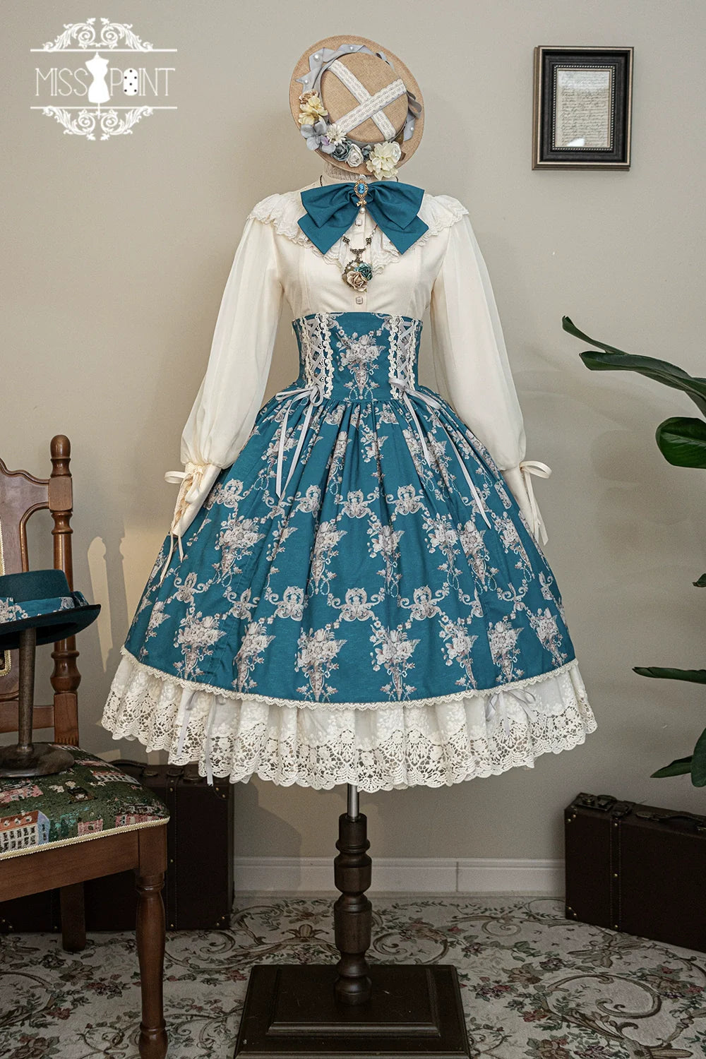 Miss Point - Customized Vintage Lolita Skirt Elegant Pullover Fishbone SK