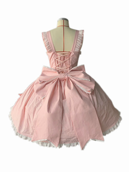 Chubby Cat Diary - Gryza - Plus Size Princess Lolita JSK, Cotton Tiered Ruffles