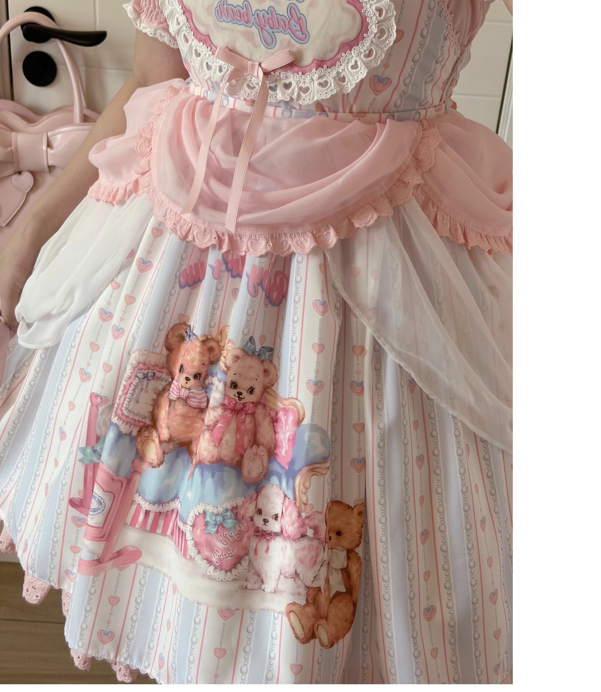 Eternity Spring - Barbie Bear - Sweet Lolita Bear Print JSK and OP