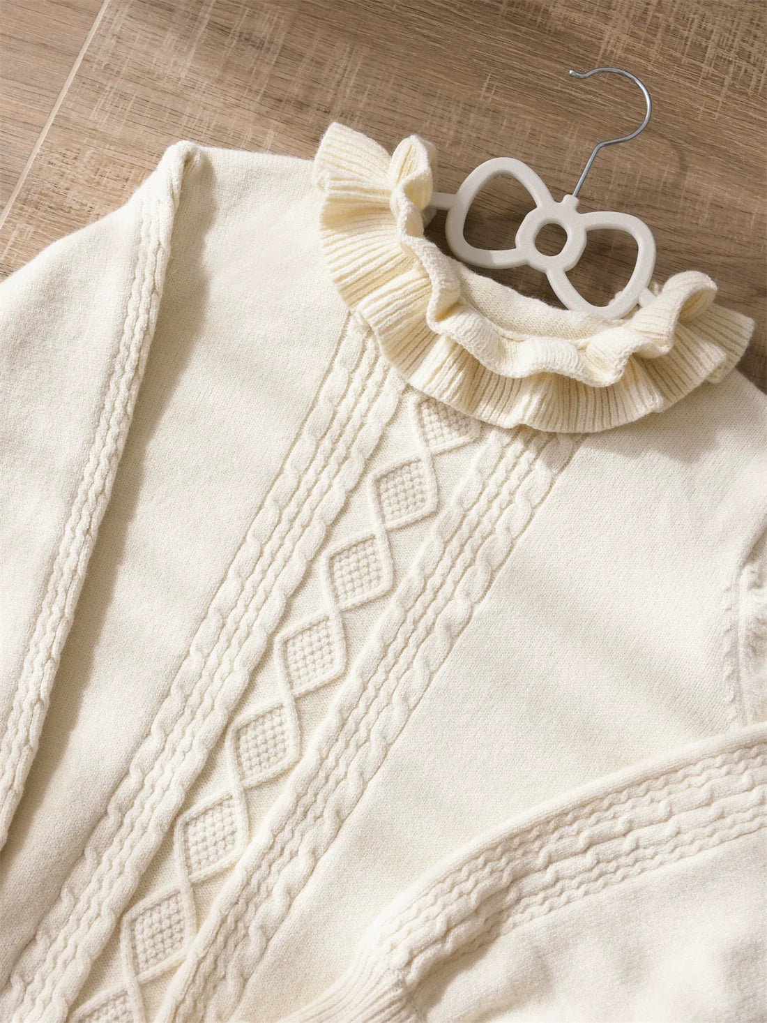 EESSILY - Green Fairy Tale - Classic Lolita Sweater Round Collar Winter Lolita Innerwear