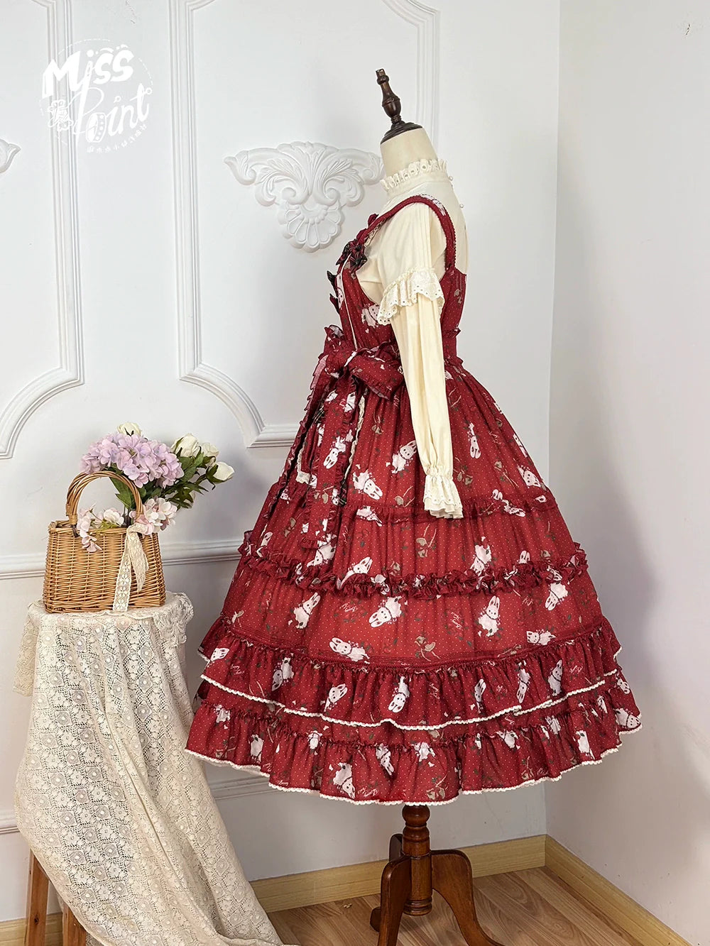 Miss Point - Forest Berry Bunny - Sweet Lolita JSK Elegant Bunny Print Dress