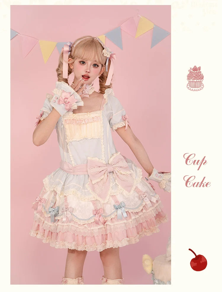 Mademoiselle Pearl - Cup Cake - Sweet Lolita OP Dress Kawaii Lolita JSK SK