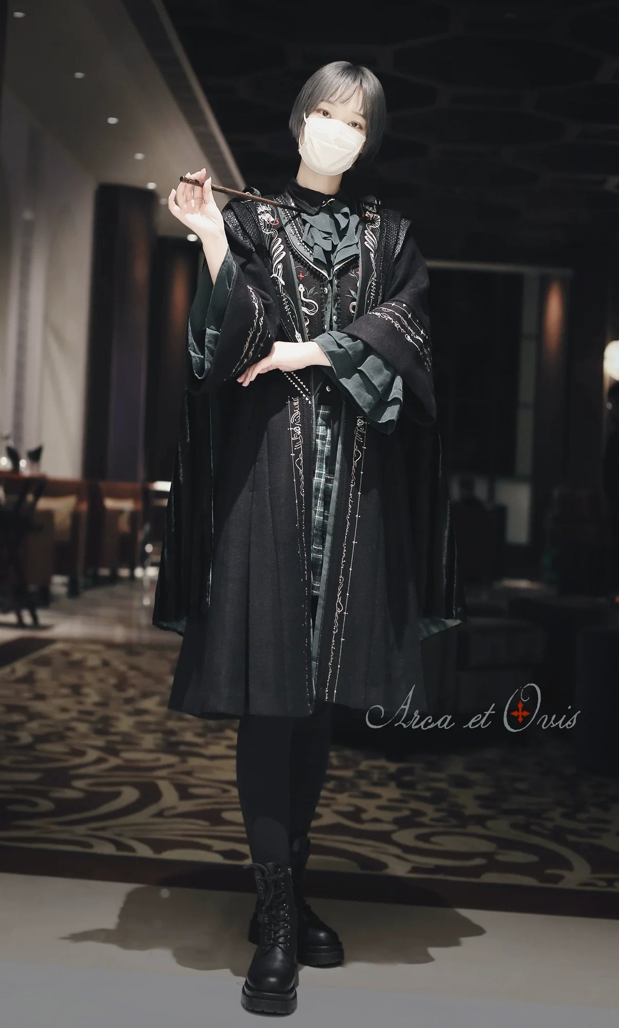 Arca et Ovis - Magic Academy G - Ouji Lolita Overcoat Embroidered Gothic Prince Long Coat