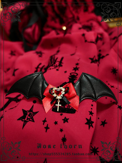 Rose Thorn - Multicolors Gothic Lolita Little Bat Brooch Hairpin